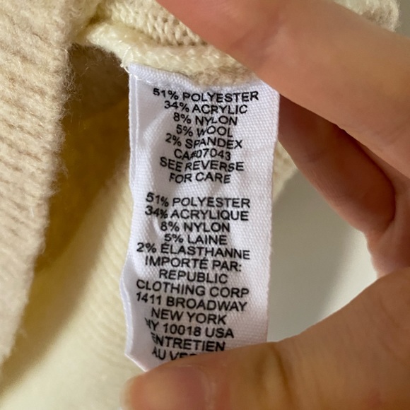 For the Rebublic tan and cream coloured block sweater size small - Picture 5 of 5